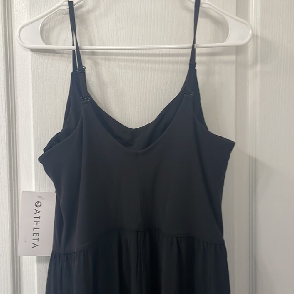 NWT Athleta Elation V Neck Hybrid Dress. Black. Small - Picture 8 of 10